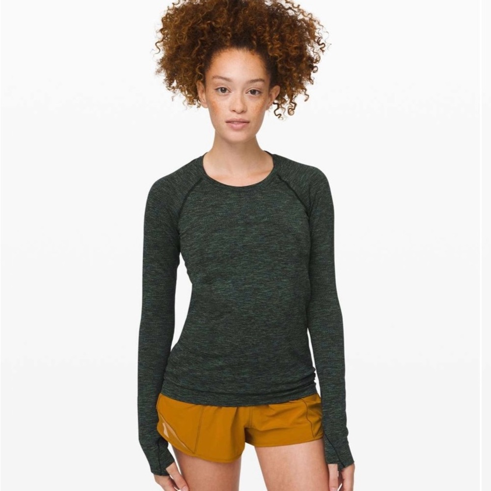 Lululemon Swiftly Speed Long Sleeve - Size 8, dark green
